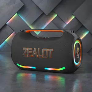 330W Maximum power【ZEALOTs】Portable wireless speaker high ,fidelity sound and audio, desktop Bluetooth speaker surround sound, TWS pairing,supports USB/TF card/AUX/BT smartphones. Ideal choice for family/car/party/camping/gift giving