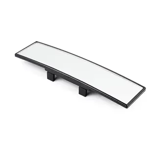 Rear View Mirror 12 Inch Interior Clip On Panoramic Convex Rearview Mirror, Anti Glare, Clear Tint, Wide Angle Car Mirror, Extended Rear View Mirror for Car, Universal Rear View Mirror Accessory Rotatable Oval Car Blind Spot Mirrors