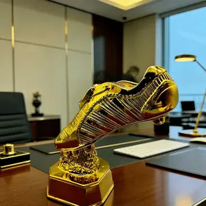 Large Golden Boot Trophy Cup Soccer Trophies Best Shooter Award Football Match Model Fan Memorial Collectible, Soccer Championship Souvenir, Fan Memorabilia
