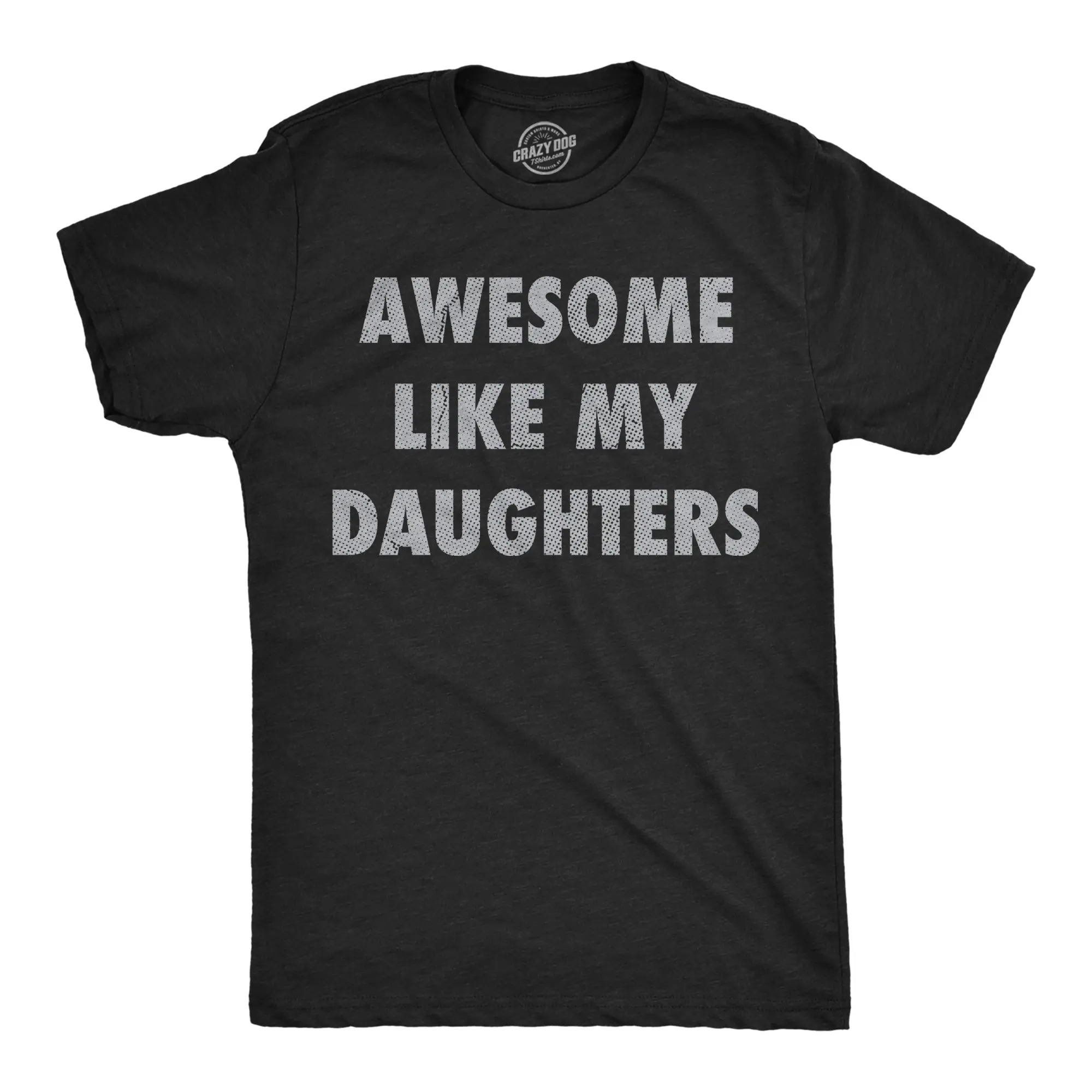 Mens Funny T Shirts Awesome Like My Daughters Sarcastic Fathers Day Graphic Novelty Tee for Men Mens Funny T Shirts Cool Vintage Fashion T-Shirt Gift Classic Menswear Dad Joke Apparel for Men Funny Sarcastic Black -