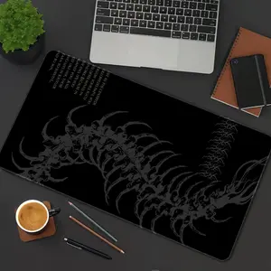 Centipede Pattern Mouse Pad Spine Ribs Gaming Mouse Pads Dark Gothic Large Mousepad Rubber Stitched Edges Keyboard Pad XXL Desk Accessories Desk Decor For Office Ideal Gift for Men Women Non Slip Mousepad Universal Mouse Pad Mouse Mat