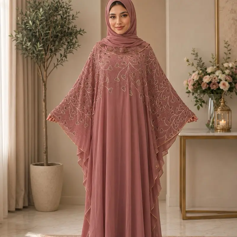 #21 Dubai luxury 1-piece butterfly abaya