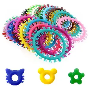 Dental Orthodontic Ligature Ties Multi-color Braces Rubber Bands Cartoon Orthodontic O-rings Cat Flower Mouse Shape 1000Pcs for Clinics Homes and Beauty Salons (Random Style)