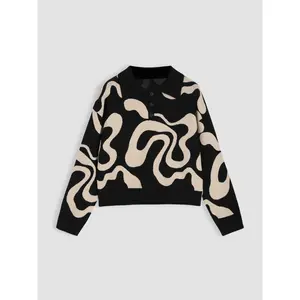 Cider Everyday Illusion Psychedelic Swirl Pullover Sweater Curve & Plus