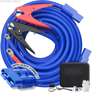 Connect Booster Cables 1 Gauge 30 Feet 800A with Clamps Automotive Jumper Cables for Car Trucks Carry Bag IncludedXXUNIVERSE GOODS10