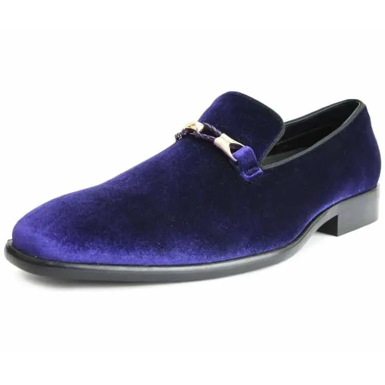Velvet Tuxedo Shoes Mens Formal Fashion Slip On Loafers (S0278)