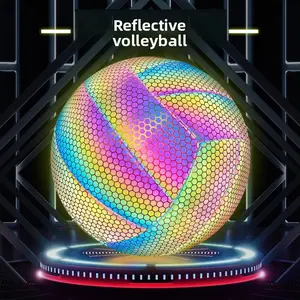Reflective Volleyball for Adults and Students, Soft PU Material, Night Glow Design, Ideal for Indoor Training and Outdoor Play