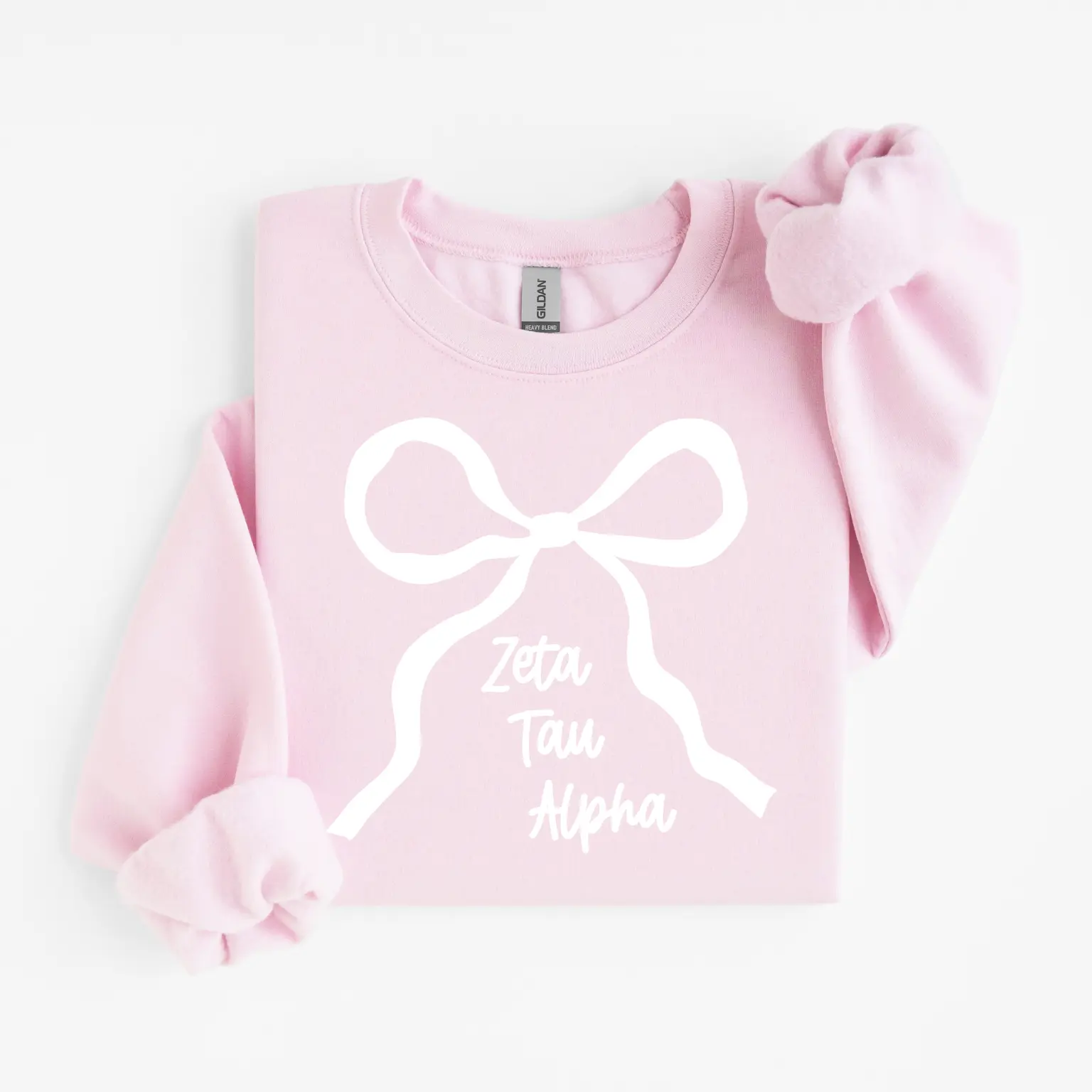 Zeta Tau Alpha White Bow Sweater