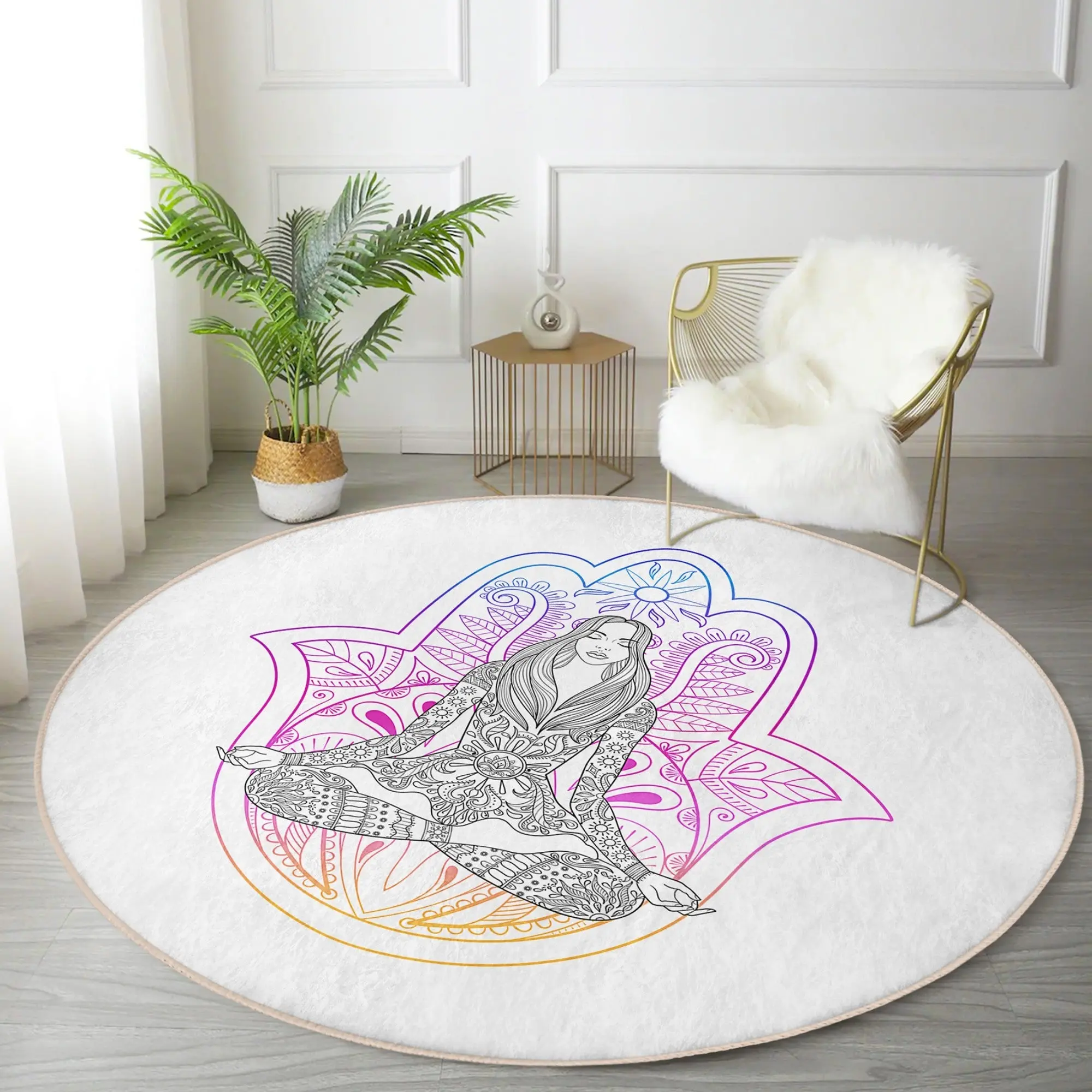 Round Meditation Rug