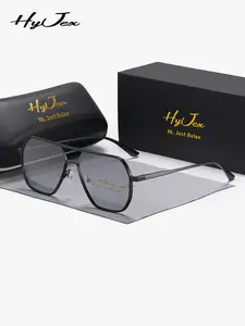 Unisex Vintage Geometric Frame Aviator Sunglasses, 1 Pair Trendy Retro Sunglasses, Fashionable Sunglasses for Outdoor Activities for Travel Use