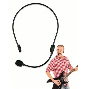 adset, Cosplay Fake Microphone Rock Star Singer Microphone Headpiece Halloween Costume Accessory Prop Black Fake Microphone Headset Costume Prop Rockstar Costume Accessories, Rock Star Singer Costume Headset Mic, Head Microphone Headphones Costume Accesso