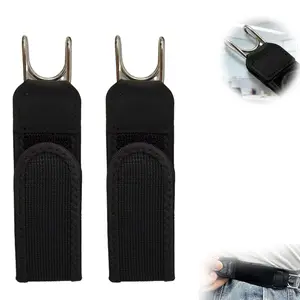 Adjustable Elastic Waist Belt with Metal Hooks, Unisex No-Clip Design, Perfect for Outdoor Work and Daily Use, 2 Piece Set