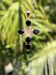 Mini Virgen Mary Cross Necklace
