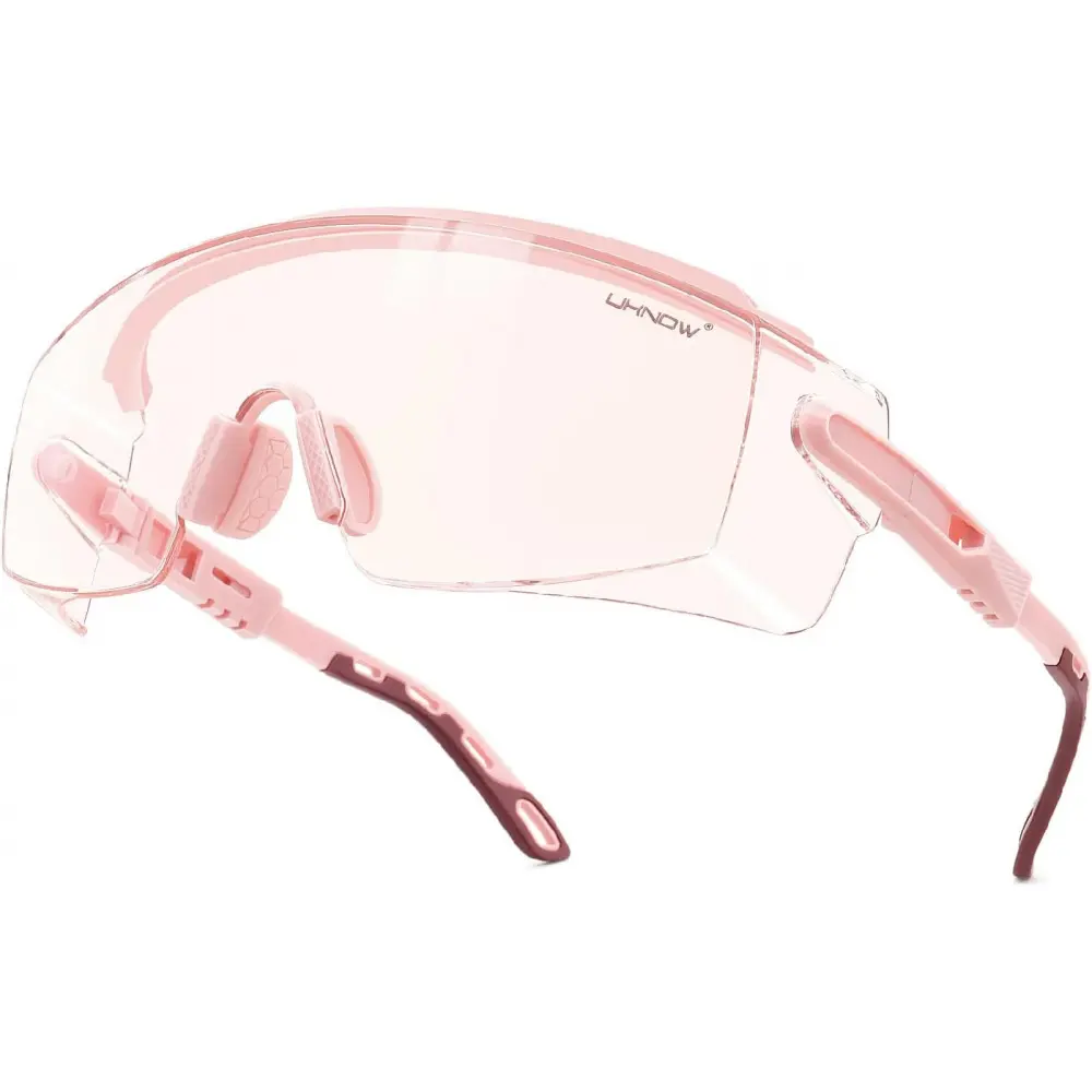 Safety Glasses Over Eyeglasses, Anti Fog Safety Goggles ANSI Z87.1, Adjustable Protective Eyewear