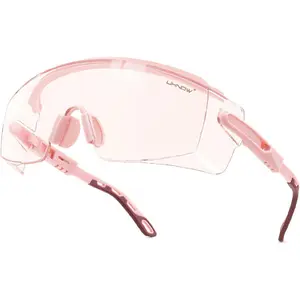 Safety Glasses Over Eyeglasses, Anti Fog Safety Goggles ANSI Z87.1, Adjustable Protective Eyewear