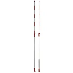 212 MAIN Universal Football Antenna - Red & White, 72 In, Adjustable Clamp Fitting for Net Mounting