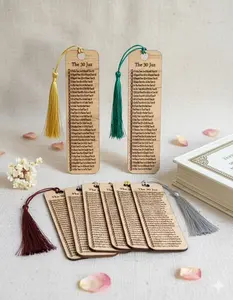 30 Juz of the Qur'an Wooden Laser Cut Bookmark Islamic Gift Ramadan Eid Favor Quran Study Aid Premium Natural Wood 6-7 Inches Tall