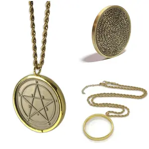 First Pentacle of Mercury Necklace - Communication & Knowledge Talisman Pendant with 72 Names of God