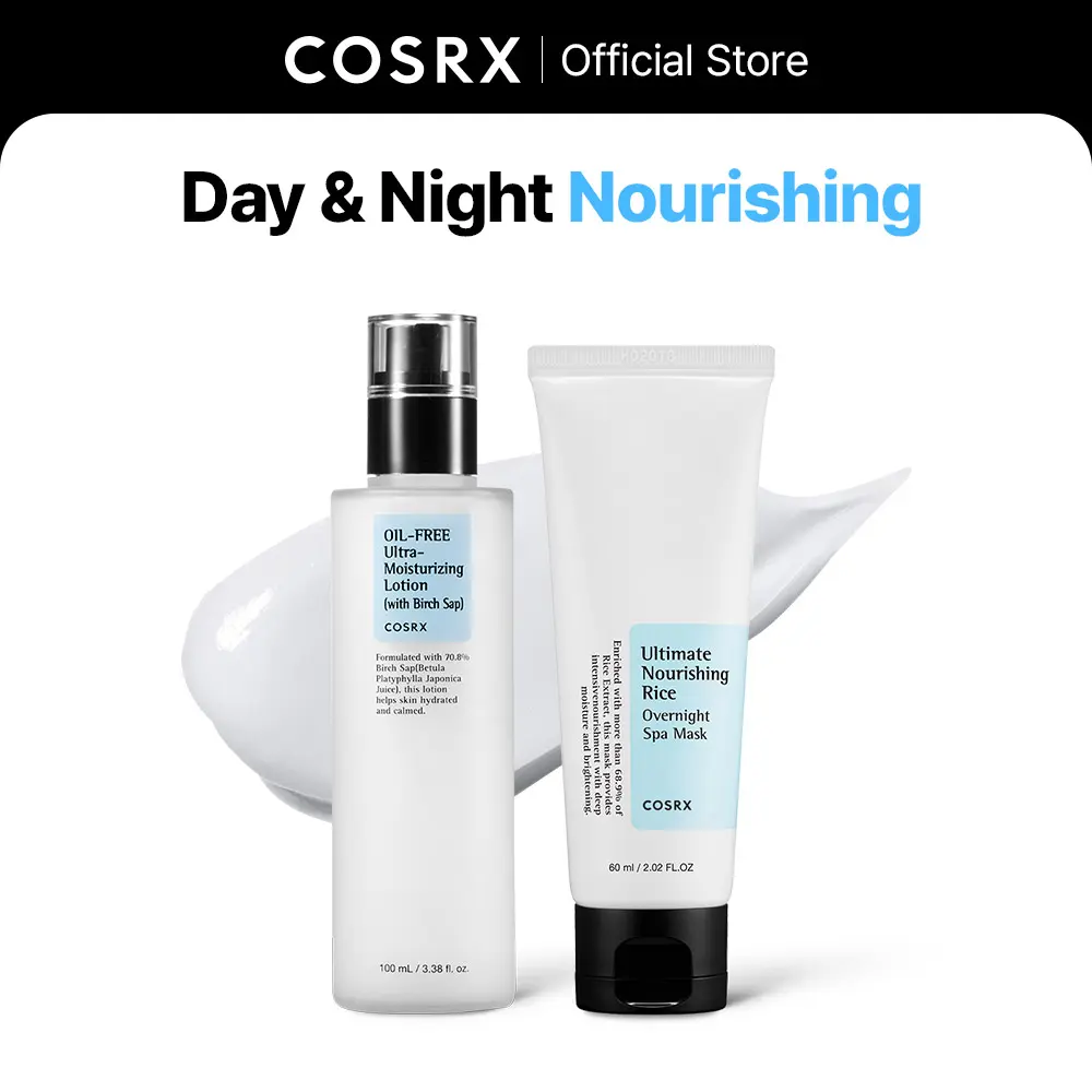 [COSRX Official] Silky Rice Moisturizer Lotion, Day & Night Nourishing Care, Gentle Hydrating Face Mask Blend