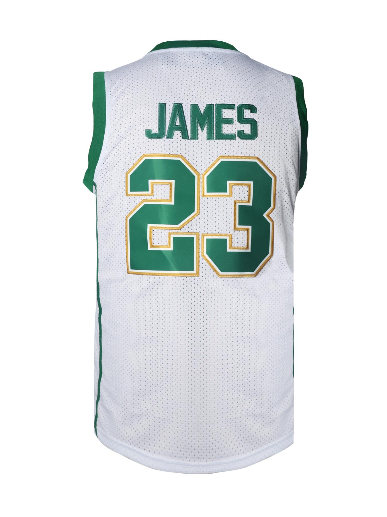 Classic #23 James Stitched Basketball Jersey High School Training Vest Breathable Mesh Athletic Tank Top for Game & Streetwear