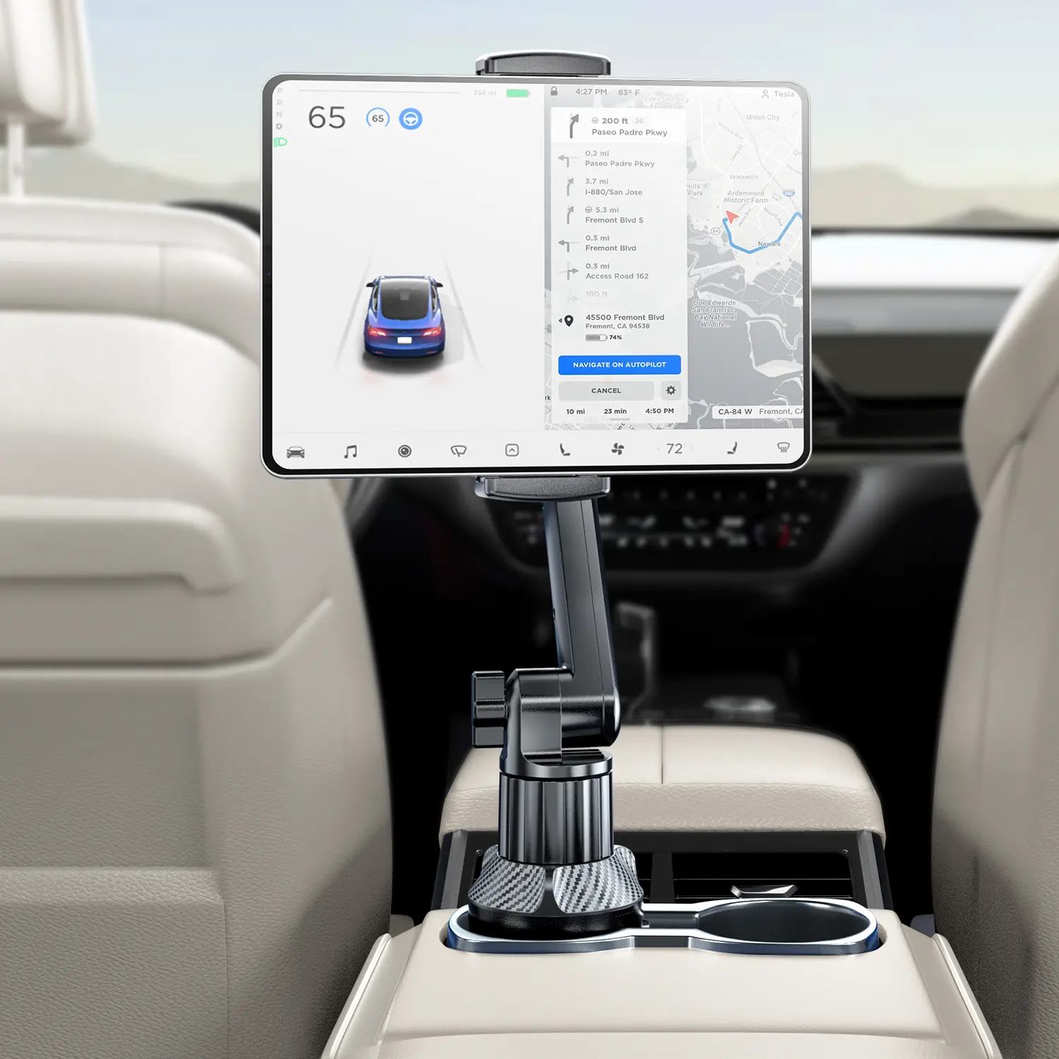 【Summer Wins】eSamcore Car Phone Tablet Holder - 360° Rotatable & Adjustable Car Cup Mount for 6"-12.9" Devices, Big Clamp Phone & Tablet Stand for  iPad, iPhone, Galaxy, Anti-Slip Design Fits All Car Cup #SummerWins #DealsForYouDays Car Cellphone Mount Ca