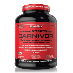 MuscleMeds Carnivor Beef Protein Isolate – 350% More Concentrated Muscle Builder – Zero Fat, Zero Cholesterol – Fruit Punch Flavor – 4 lb Fitness Supplement Creatine