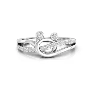 Sparkle with style in this elegant 925 Silver Double Stone Ring featuring a modern open-circle and crossover design. Crafted with brilliant stones for a chic, contemporary look. Perfect for daily wear, gifting, or stacking with your favorite rings!