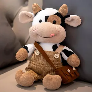 Cute little milk cow plush toy, stuffed doll, children's toy, souvenir doll, gift for girlfriend