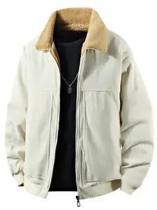 Men's Casual Fleece-Lined Jacket Coats, Comfortable and Warm American Retro Style for Fall & Winter, Ideal for Everyday Wear