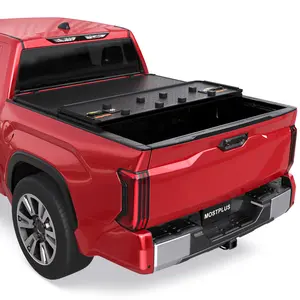 MOSTPLUS For Toyota Tundra Truck Bed 5.5FT Hard Folding Tonneau Cover, Waterproof, UV Resistant, Includes Built-in LED Light, No-Drill Installation