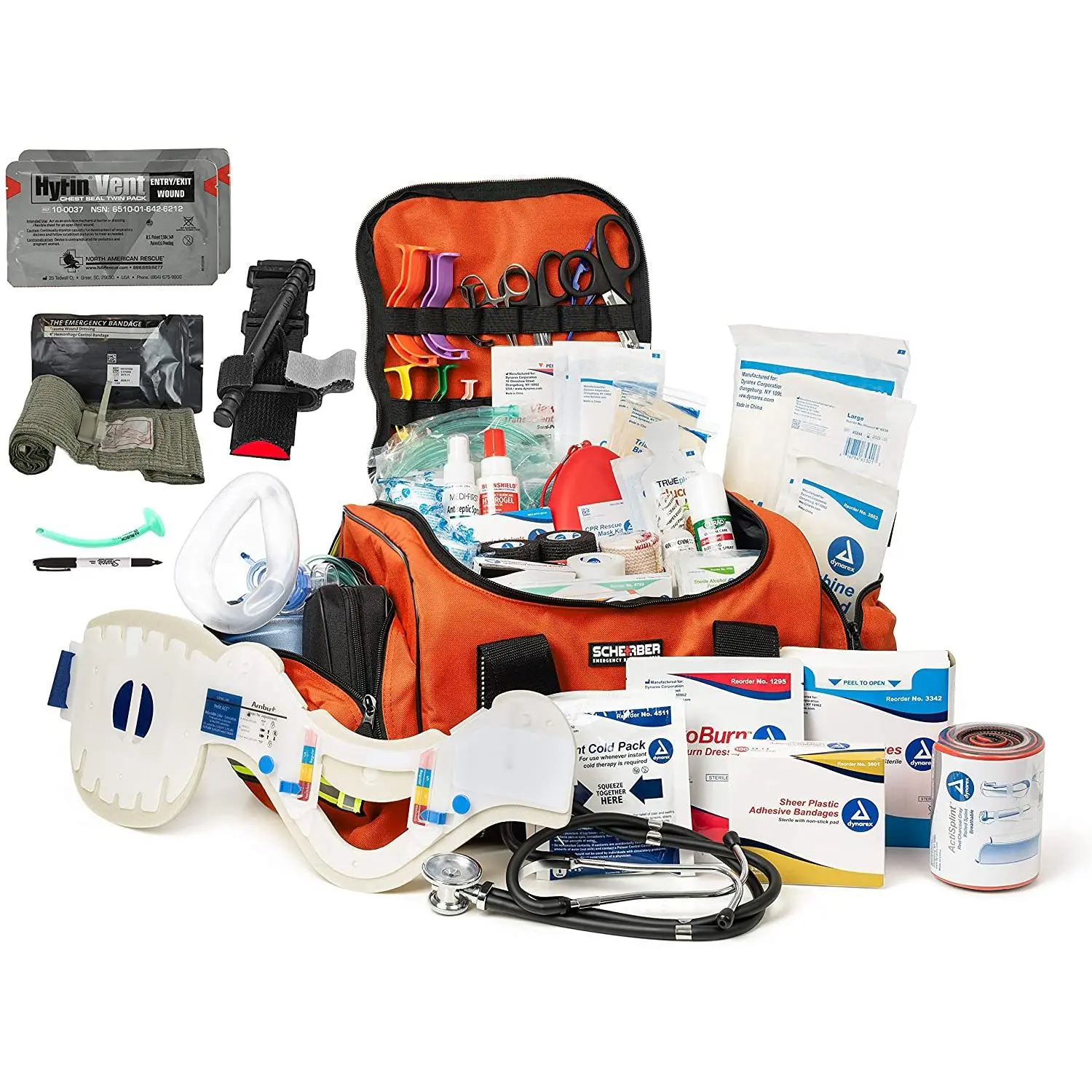 Scherber Intermediate First Responder Trauma Kit W/Bleeding Control - Fully Stocked