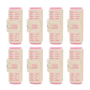 VOCOSTE Convenient Heatless Voluminous Hair Roller for Women 2.76"x1.06" Pink White 8pcs