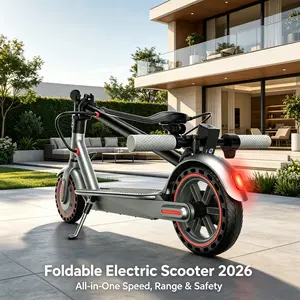Foldable Electric Scooter | 350W Powerful Motor + 7.8AH Battery, 19MPH Max Speed, 21-Mile Range, 8.5-inch Honeycomb Solid Tires, 3 Speed Modes, Foldable Design, Dual Braking System, Smart APP Control. Ideal for all daily commutes