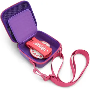 CASMATIX Portable Carrying Case for Blinger Deluxe Set Hair Styling Tool - Dustproof Purple EVA Protection with Padded Divider & Adjustable Shoulder Strap