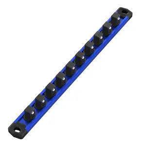 #Summervibes WORKPRO Magnetic Socket Organizer, Drive Aluminum Alloy Socket Rail, Heavy Duty Socket Holder, Socket Rack Kit