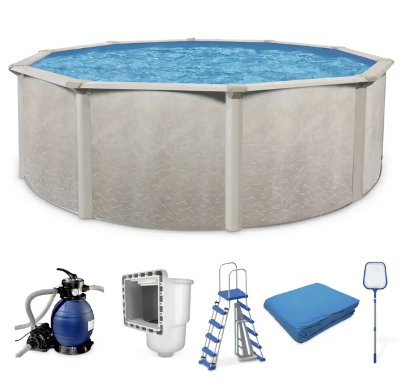 Aquarian Phoenix 18' x 52" Above Ground Swimming Pool w/Pump, Ladder & Hardware