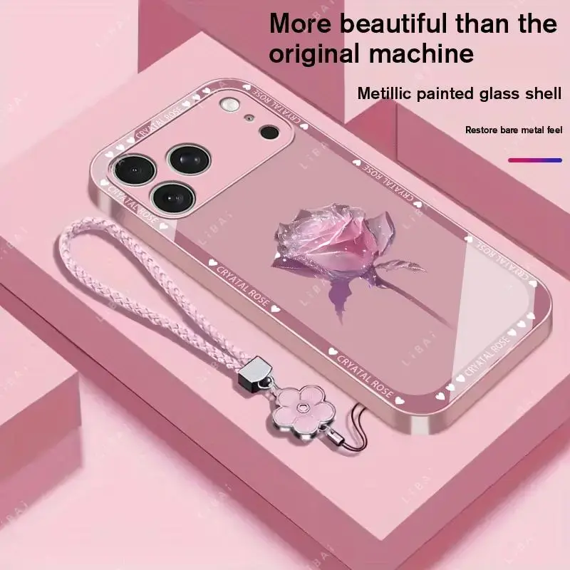 iPhone 11-17 Series Premium Phone Case |   Free Four-Leaf Clover Lanyard |   Drop-Proof & Anti-Fingerprint