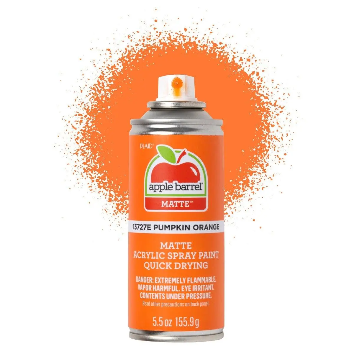 Apple Barrel Matte Acrylic Spray Paint - Pumpkin Orange -13727E