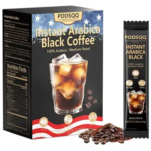 Pddsqq Premium Arabica Medium Roast Instant Black Coffee 2.82oz Packets 20 Count