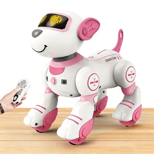 TongLi/TL Children's programming robotic dog, smart remote control, interactive electronic pet that can bark and walk, gesture-sensing pet toy, simple remote-controlled electronic dog, rechargeable toy dog, New Year gift, toys for girls Programmable