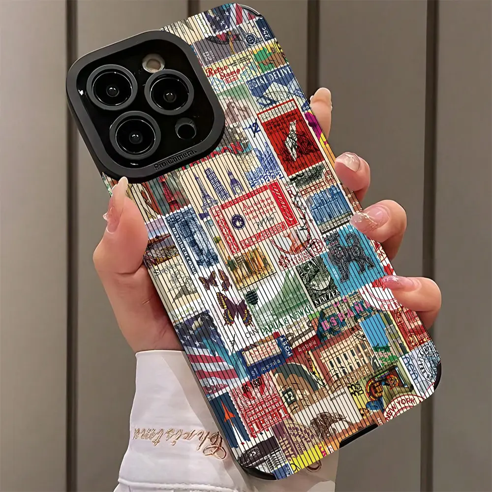 Stitch Full Screen Stamp Design Shockproof Ultra-Thin Case for iPhone 17/16/15/14/13/12/11/plus/pro Max, Dust-Proof & Stylish Gift