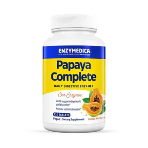 Enzymedica Papaya Complete - Papaya Enzymes Chewable, Digestive Enzyme Supplement for Women and Men, Digestion & Gut Health Support, High Potency Bromelain & Papain, Vegan, Gluten Free