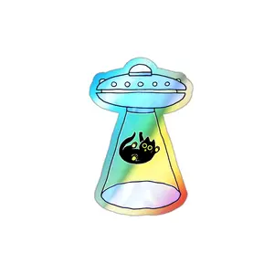 Holographic alien sticker
