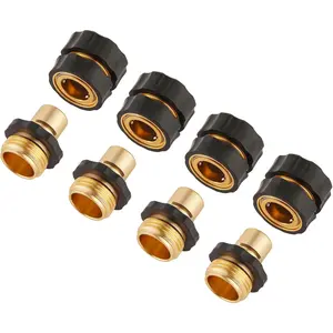 3/4 Inch Garden Hose Quick Connector, Male and Female Quick Connect Hose Fittings, 4 Set