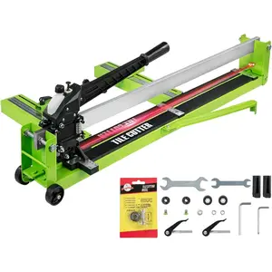 Tile Cutter 32 Inch Manual Tile Cutter 1.4 Inch Tile Cutting Machine Ceramic Porcelain Tile Cutter w/Laser Guide All - Steel Frame and Bonus Spare Cutter Wheels Tile Cutter Hand ToolVEVOR Super Brand Day