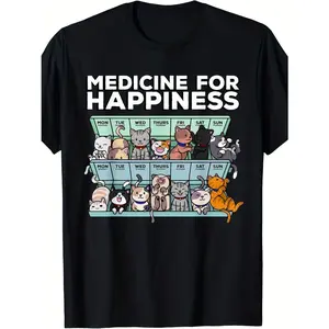 Cottagecore Goth Kawaii Anime Cat Gifts Cat T-Shirt Selected pure  interesting design DIY short sleeve t-shirt for men, soft and breathable, suitable for all seasons, comfortable, casual and sports, Halloween and Christmas giftsFashion Unisex T-shirts M-5