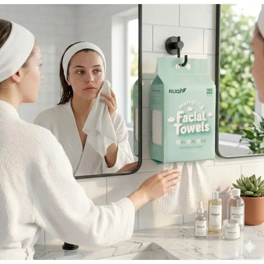 K-Disposable Face Towels – Ultra Soft Gentle Facial Towel for Skincare, Biodegradable Single Use Towel, Wet and Dry for Personal Daily Routine