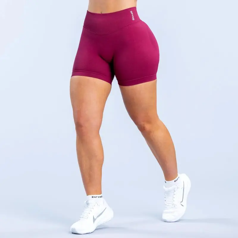 Dfyne Impact Women's High Waist Gym Shorts, Casual Athletic 4.5" Shorts Cut in High Stretch Nylon Activewear for Workouts, Casual Athletic Shorts