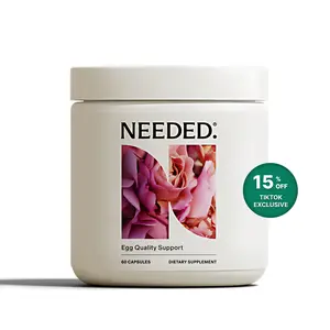Needed. Egg Quality Support - 60 Capsules (1 Month Supply) - Expertly-Formulated & Tested for Fertility and Pregnancy - Contains antioxidants for egg quality and related fertility outcomes - Recommended by Fertility Experts