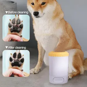 Pet Foot Cleaning Cup, Semi-Automatic Dog Cat Silicone Foot Washer, Pet Grooming Tool, Easy to Use, Durable Material